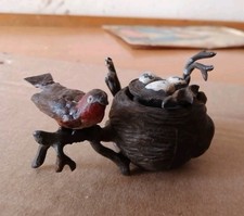 Antico Calamaio Inizi 900 A Forma Di Nido