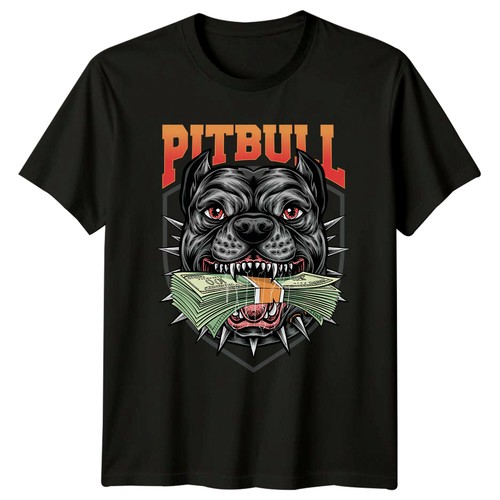Shirt uomo pitbull cani - uomo,