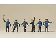 Preiser scala N 79010 Figure Omini personale ferroviario 6 pezzi Nuovi OVP