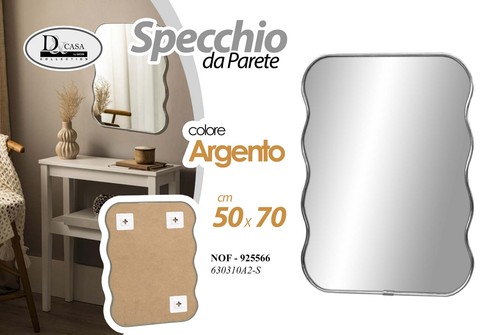 Specchio parete ondulato