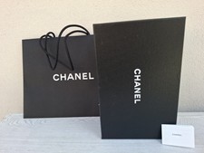Authentic Chanel Black Box 34x21x13 cm + Shopping Bag – Gift Packaging