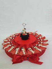 TORTA LAUREA BOMBONIERE CHIAVE GUFETTI CON NASTRINO +BIGLIETTINO  DA 20 FETTE