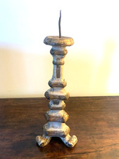 Antico Candelabro Candeliere in legno laccato dorato U55