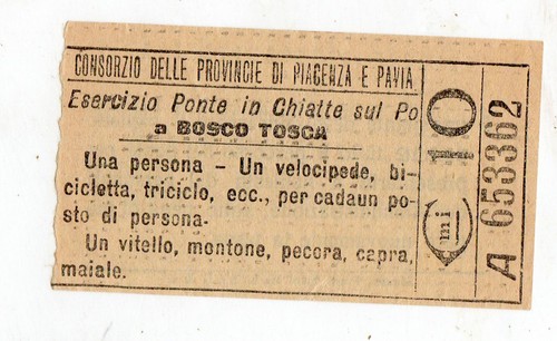 Biglietto provincie piacenza - provincie,