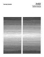 Manuale Di Istruzioni Per Harman Kardon A-402