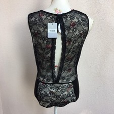 Body nero pizzo apertura sulla