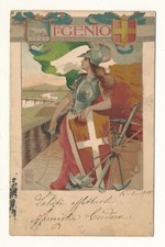 Cartolina Tematica da Collezione Militari 1° Genio Viaggiata Anno 1905