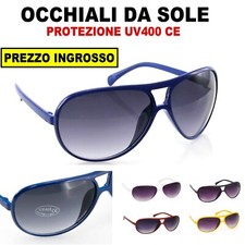 20/50pz OCCHIALI DA SOLE A GOCCIA PROTETTIVI UV400 BIANCO BLU NERO GIALLO ROSSO