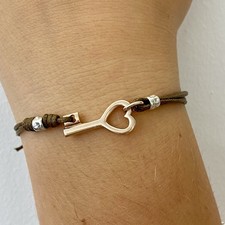 Dodo Pomellato Bracciale Ciondolo Chiave Oro Rosa Fuori Produzione Granelli Arg