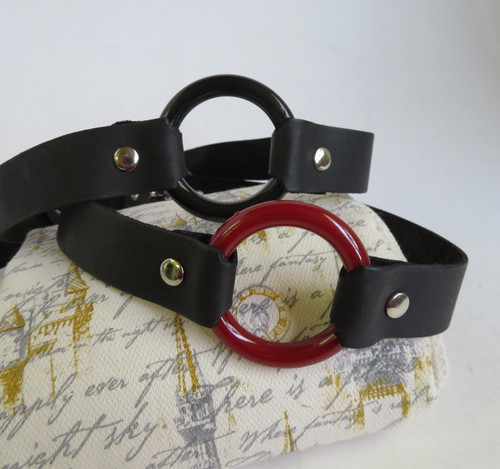Maschera pelle ring in - in, pelle,