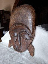 Maschera etnica in legno artigianale di Bahia - vintage