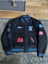 Giacca Daily Paper Varsity Nero/Bianco Taglia XL Extra Large - Cappotto Lana Uomo