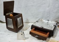 VINTAGE epoca 1900 Argento raffinato Accendino Ronson Portasigarette Posacenere 