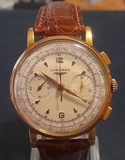 Longines Chronograph Rose Gold 18 K Vintage 1947 Rare Cal. 30 CH