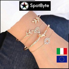 Set di 4 Bracciali Dorati