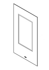 VETRO CERAMICO SERIGRAFATO 4x436x783mm DV3000 ORIGINALE Klover  Stufa Diva 3000