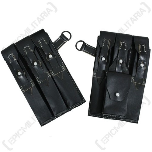 Mp40 leather ammo pouch pair - pair,
