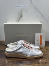 Santoni Sneaker Sabot Pelle Silver  Luxury Santoni Scarpe Donna 37