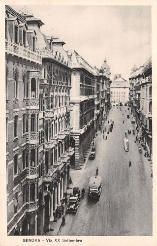 Cartolina genova via - cartolina,