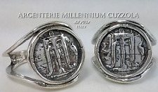 ANELLI MONETA TRIPODE IN ARGENTO 925 MONETE MAGNA GRECIA Statere Kroton Crotone