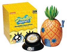 MONETA DA 2 DOLLARI 2024 SPONGEBOB SQUAREPANTS 2 oz SILVER PROOF DORATA con "casa ananas"