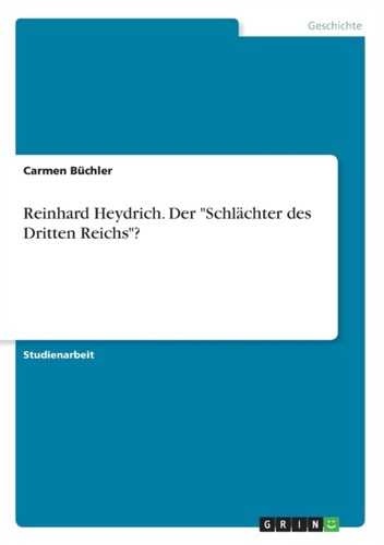 Bchler reinhard heydrich - reinhard,