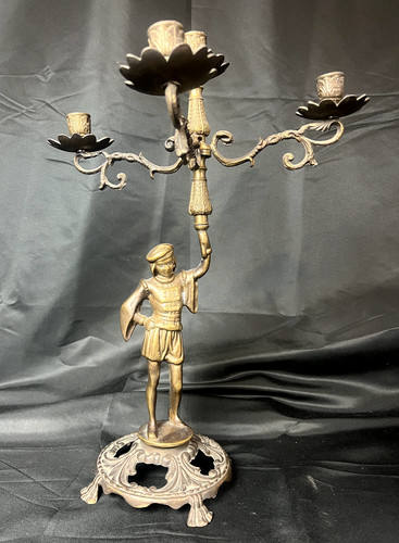 Antico candelabro fiamme - 4,