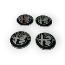 4 COPRIMOZZO ADESIVI 56MM PER ALFA ROMEO GIULIETTA 159 BRERA GIULIA