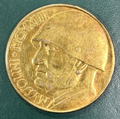 Moneta oro mussolini molto - mussolini,