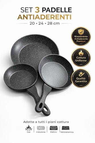 Set padelle antiaderenti - set,