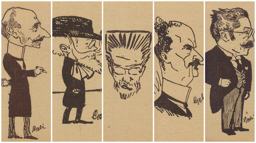 B621 set caricature - set,