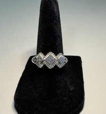 QVC Diamonique Blue & White CZ