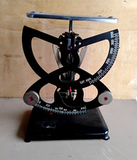 VECCHIA BILANCIA PESALETTERE BILATERALE COLUMBUS METALLO NERO VINTAGE