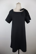 PINKO VESTITO DONNA MEZZA MANICA TG. 44 WOMAN CASUAL VINTAGE DRESS ABITO NERO