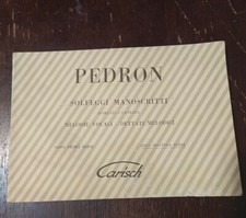 Spartito musicale Solfeggi Manoscritti Melodie Vocali Dettati Melodici Di Pedron