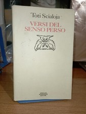 Toti Scialoja VERSI DEL SENSO PERSO Editore Mondadori 1989 1 Edizione