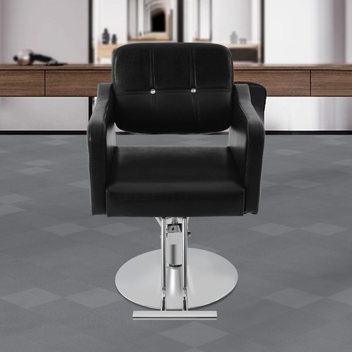 Sedia barbiere nera girevole - sedia,