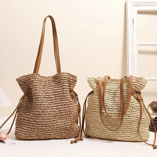 Borsa paglia intrecciata - borsa,