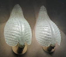  Coppia appliques a foglia