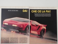 Clipping Ritaglio Articolo 1991 VECTOR W8 TWIN TURBO Dai che ce la Fai!