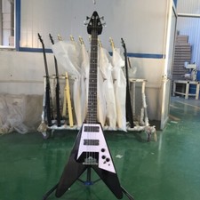 Black Flying V Basso Elettrico