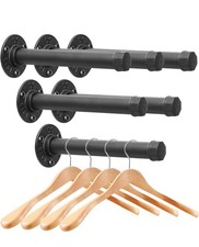 6 pezzi Tubo in ghisa da parete per appendere vestiti, ripiani ecc 