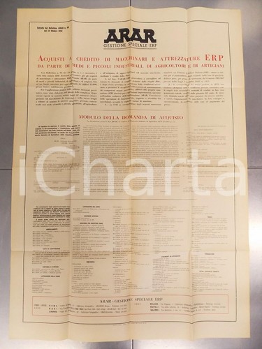 1949 manifesto arar gestione - 1949,