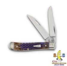 Case SMKW Exclusive PB&J Wharncliffe Mini Trapper CA39433 - Osso / SS
