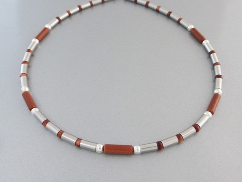 Collana titanio con pietra - con,