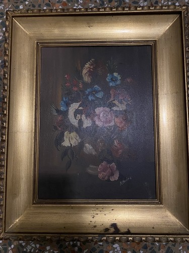 Antico quadro olio - tela, cm