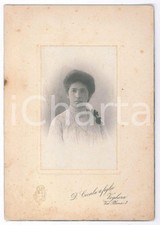 1900 ca VOGHERA (PV) Donna in abito chiaro - Foto D. CICALA 11x16 cm