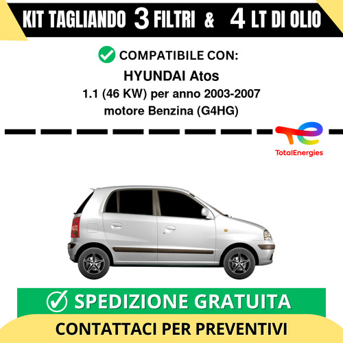 Tagliando per hyundai atos 1 - per, 1.1