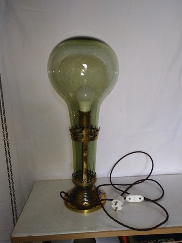 Lampada tavolo ottone con - tavolo,,