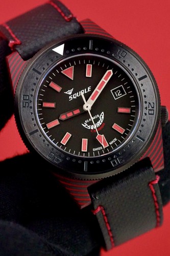 Squale 183r rosso carbonio - squale, t-183r